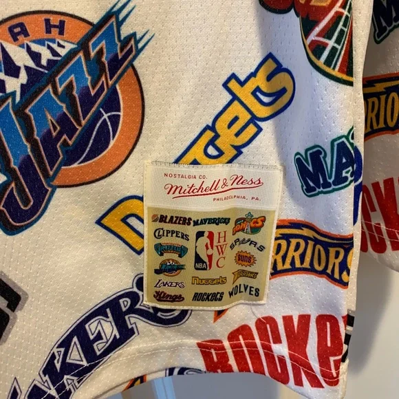 Mitchell & Ness long sleeve NBA logos jersey - Picture 3 of 4